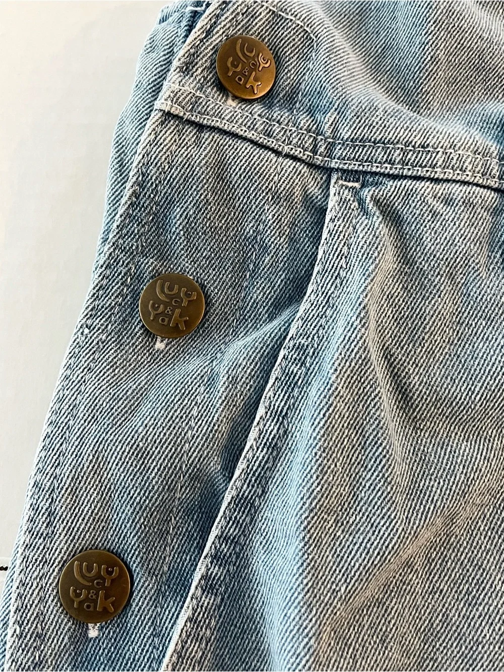Lucy & Yak Organic Cotton Easton Light Blue Denim Overalls Dungarees